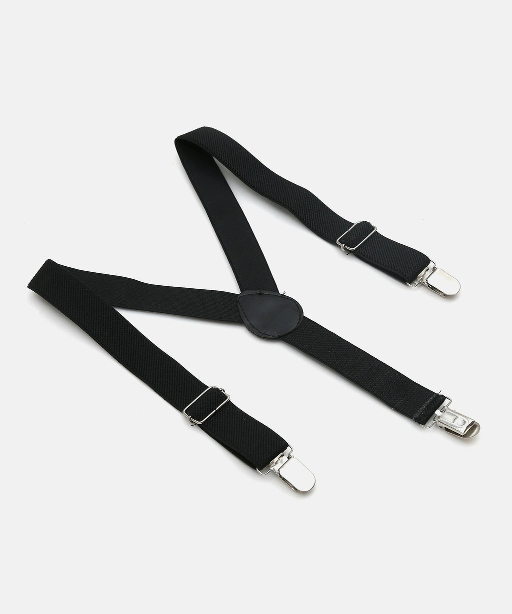 Manet Boys Solid Suspenders - Black | Grab2Buy