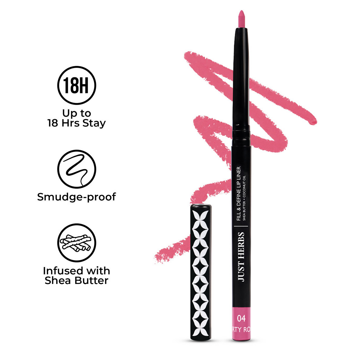 Just Herbs Fill & Define Lip Liner - Dirty Rose | Grab2Buy