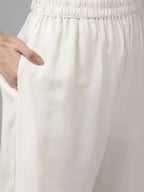 Yufta Green And off White Kurta And Palazzo Set | Grab2Buy