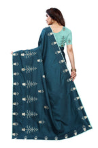 Vamika Rama Green Dola Silk Embroidery Saree (HELENA RAMA) | Grab2Buy