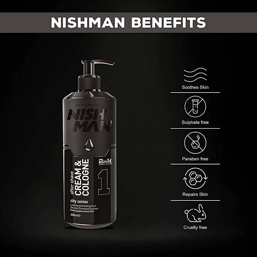 Nishman After Shave 2 in 1 Cream & Cologne City Senior - Cream Based | Grab2Buy