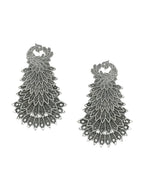 NVR Women Silver Toned Contemporary Drop Earrings | Grab2Buy