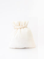 NR By Nidhi Rathi White Mirror Work Embroidered Potli Clutch | Grab2Buy