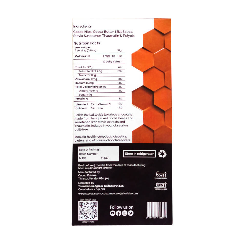 LaStevia Dark Chocolate Sweetened with Stevia | Grab2Buy
