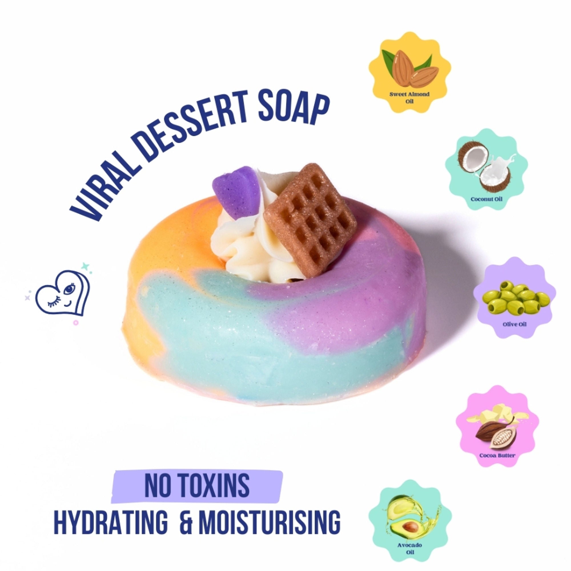 The Sass Bar Whipped Cream Sunset Donut Soap