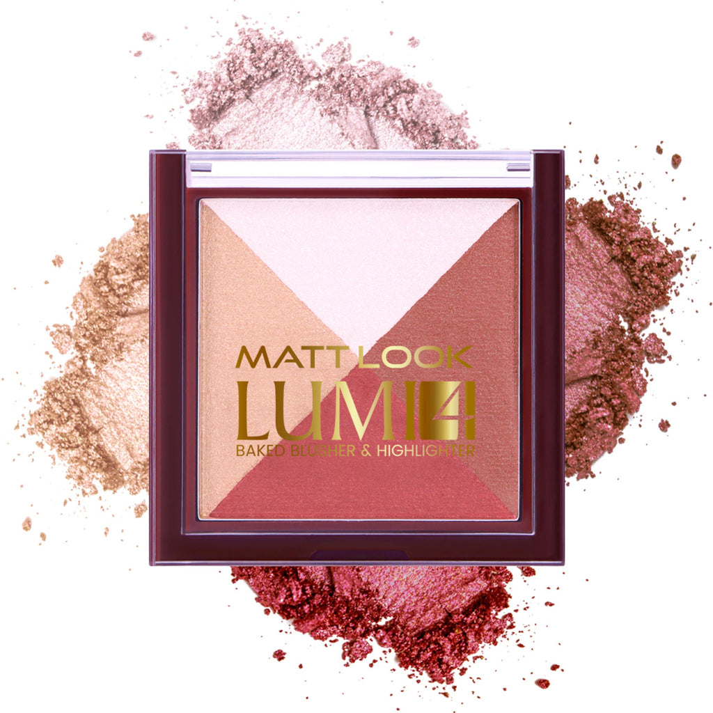 Matt Look Lumi 4 Baked Blusher & Highlighter - Cherry Pop | Grab2Buy