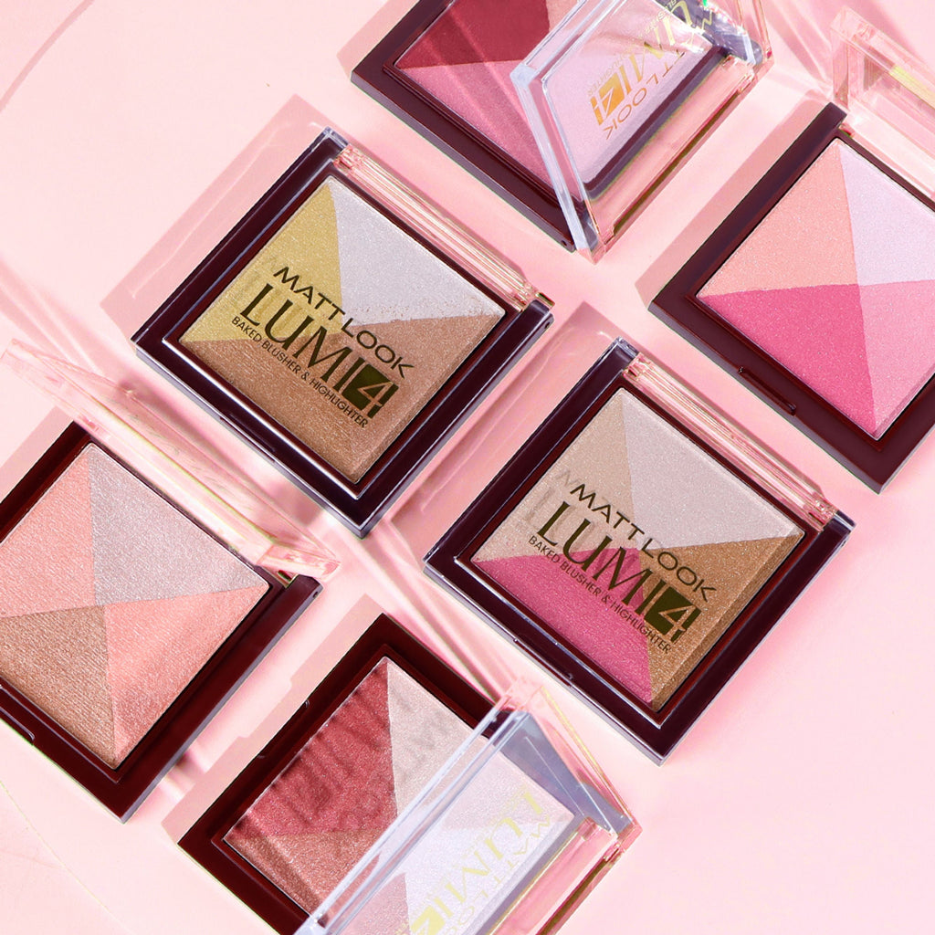Matt Look Lumi 4 Baked Blusher & Highlighter - Cherry Pop | Grab2Buy