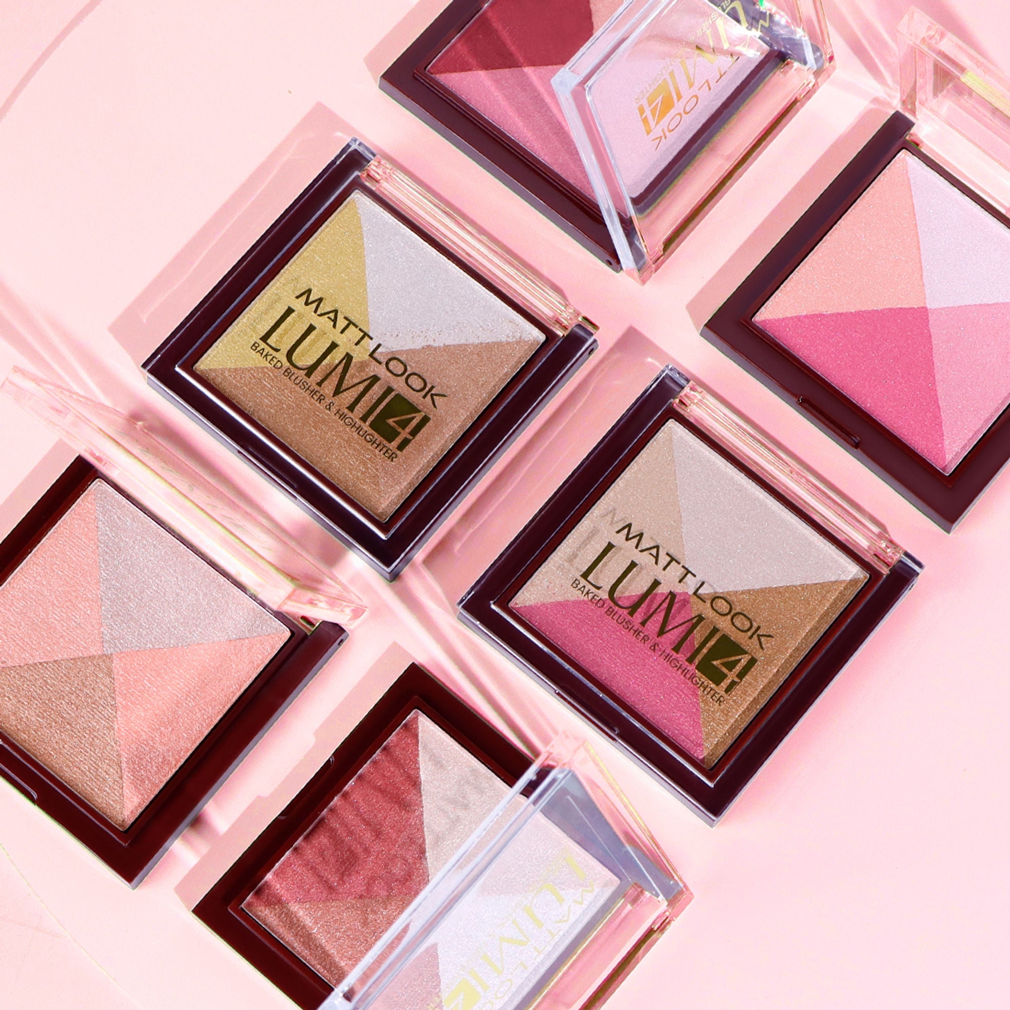 Matt Look Lumi 4 Baked Blusher & Highlighter - Cherry Pop | Grab2Buy