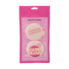 Matt Look Round Pillows Powder Beige Puff - Pack Of 2