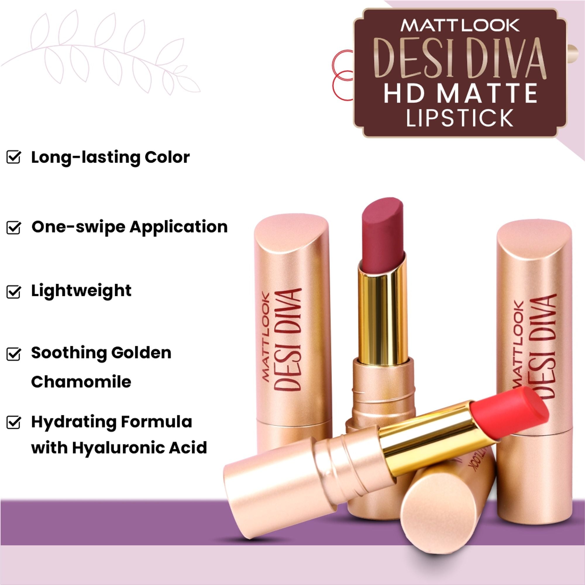 Matt Look Desi Diva HD Matte Lipstick - Sunset Nude-23 | Grab2Buy