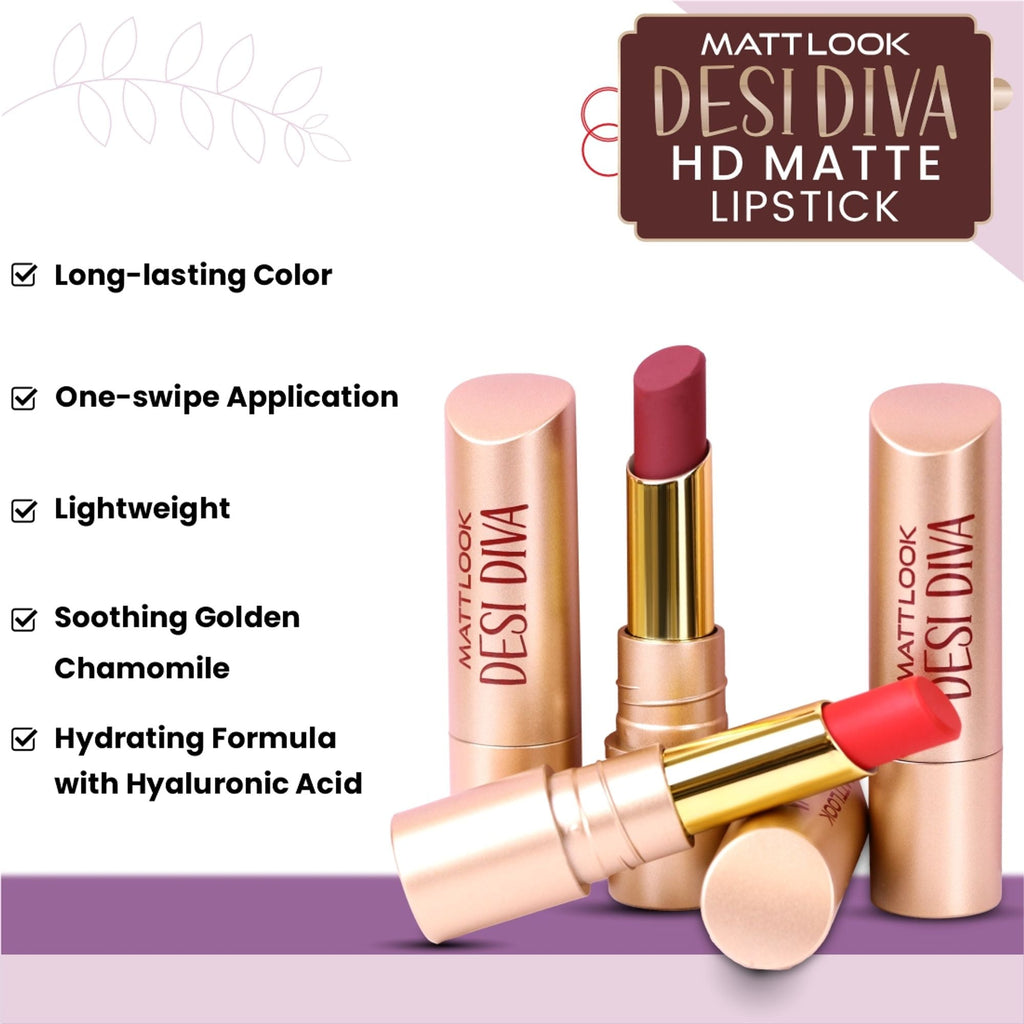 Matt Look Desi Diva HD Matte Lipstick - Natural Beige-24 | Grab2Buy