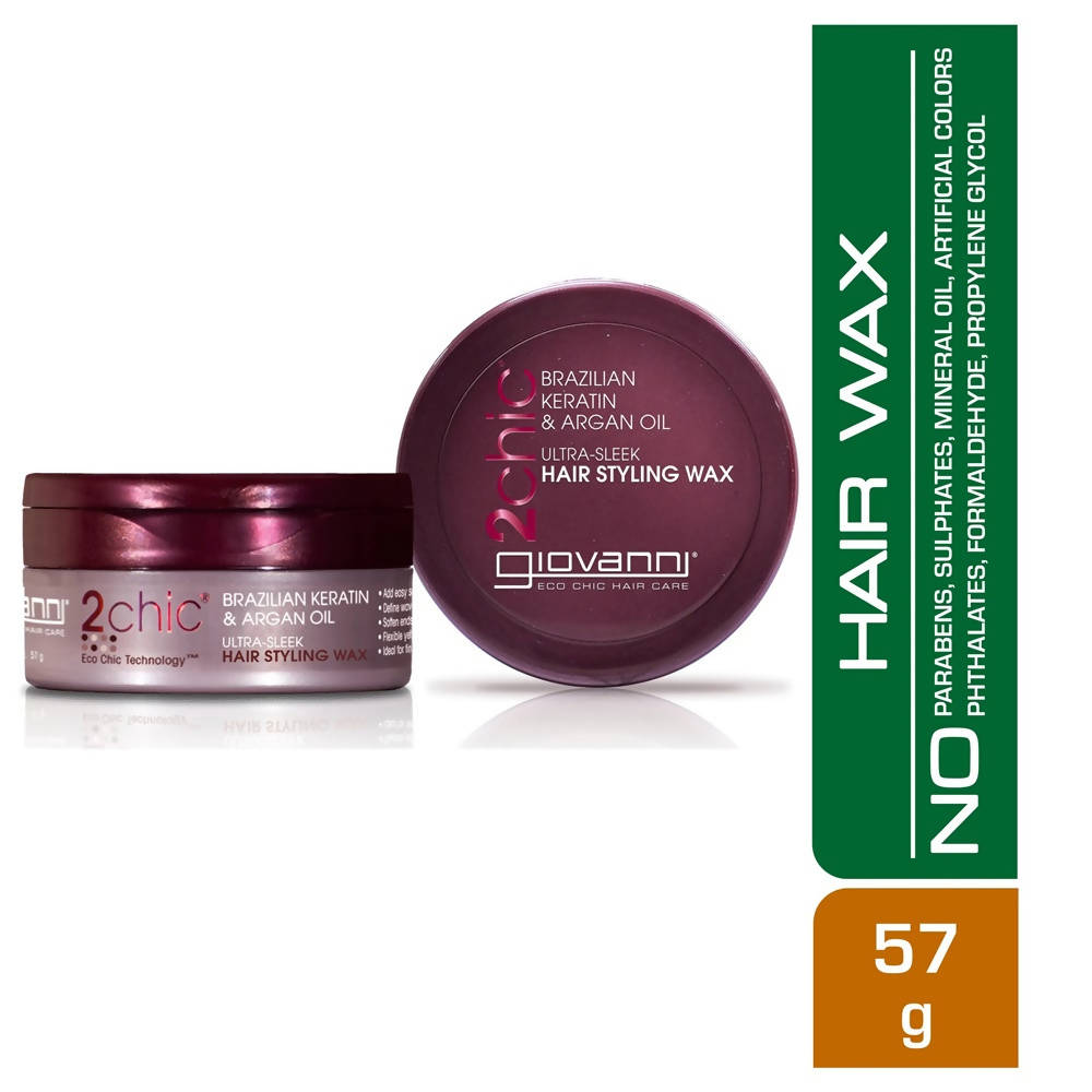 Giovanni Organic 2Chic Brazilian Keratin & Argan Oil Ultra-Sleek Hair Styling Wax | Grab2Buy