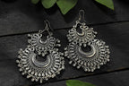 Mominos Fashion Johar Kamal Silver-Plated Chandbali Earrings For Women | Grab2Buy