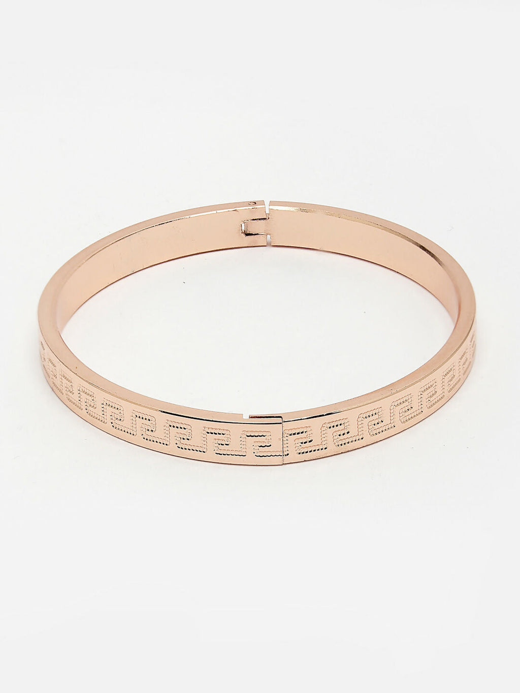 NVR Men's Rose Gold Stainless Steel Kada Bracelet
