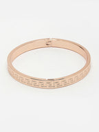 NVR Men's Rose Gold Stainless Steel Kada Bracelet