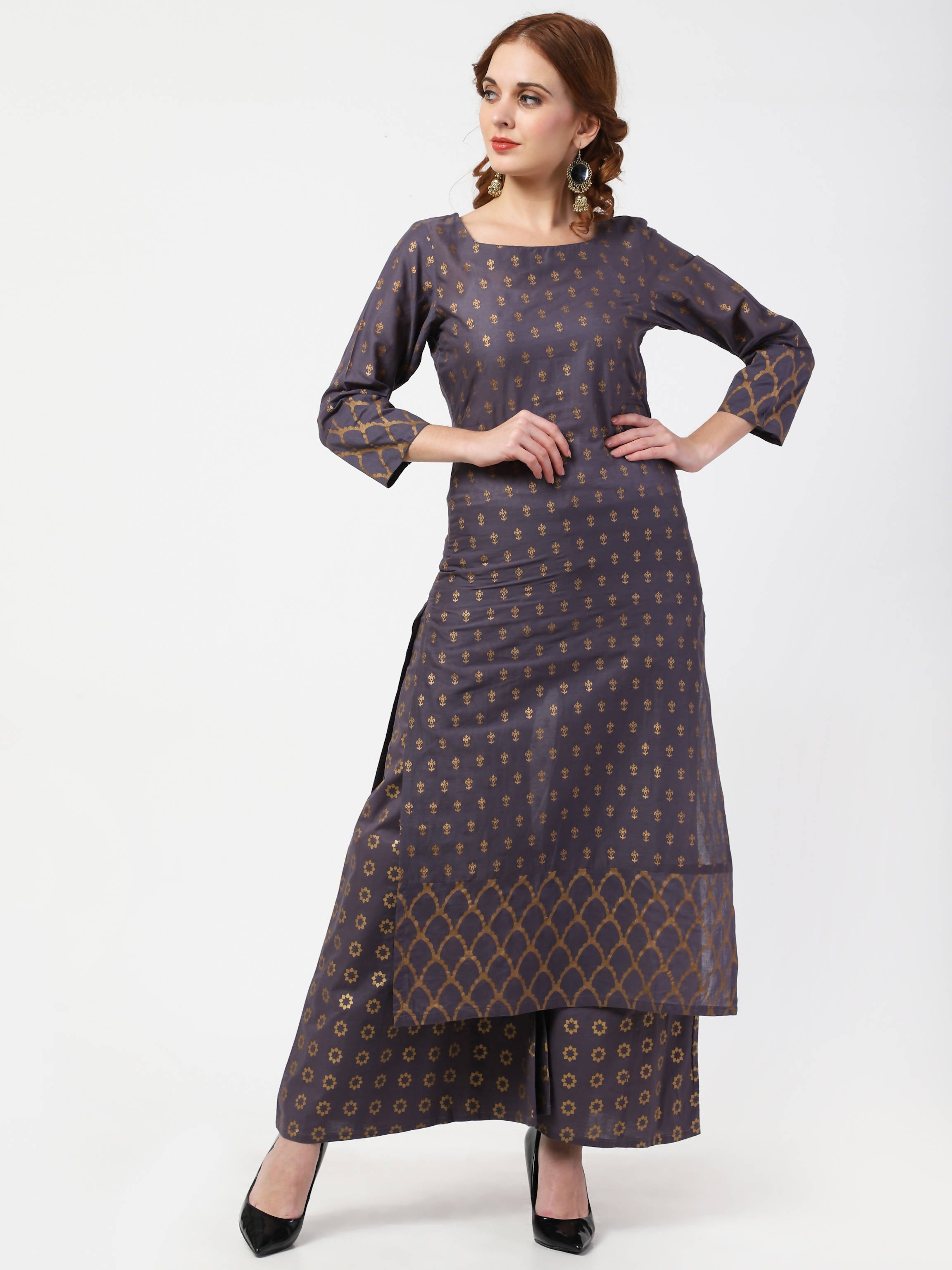 Cheera Kurta Palazzo & Dupatta Set (CH103KPD) | Grab2Buy