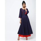 Cheera Flair Anarkali Dress With Hand Work Youk Design | Grab2Buy