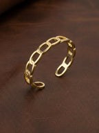 NVR Men's Gold Plated Cuff Bracelet | Grab2Buy