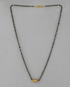 VOJ Gold-Polished AD-Studded & Beaded Mangalsutra | Grab2Buy
