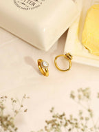 Women's Hoops Kundan Earrings - Ruby Raang | Grab2Buy