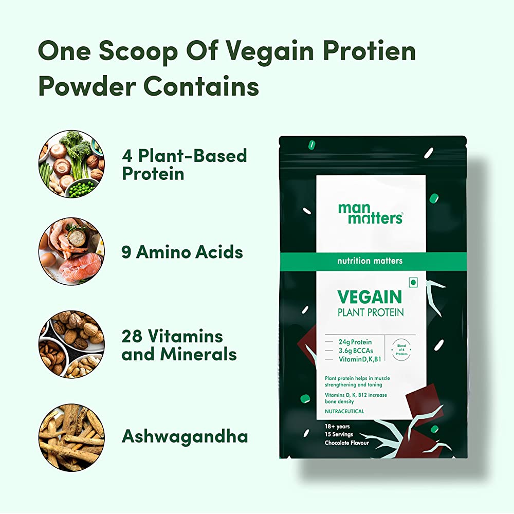 Man Matters Vegain Plant Protein Powder For Men | Grab2Buy