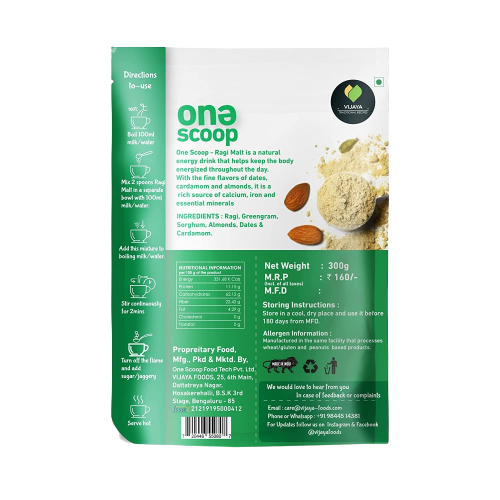 Vijaya Traditional Recipes OneScoop Ragi Malt | Grab2Buy