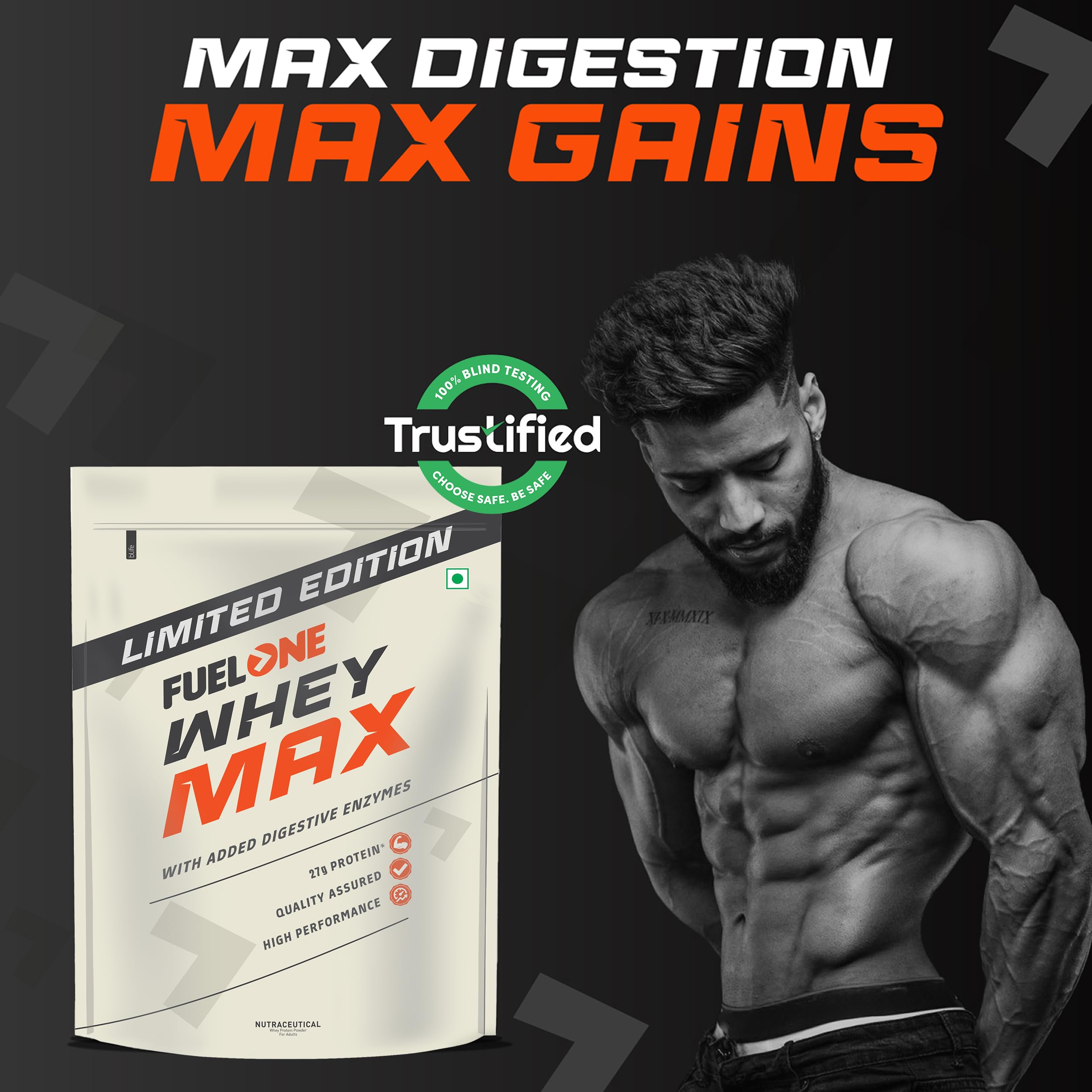 Fuelone Whey Max Protein - Rich Chocolate & Cold Coffee | Grab2Buy