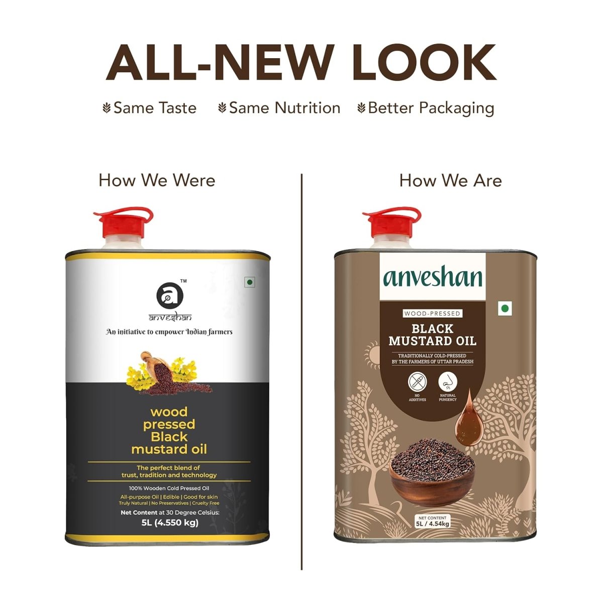 Anveshan Wood Pressed Black Mustard Oil | Grab2Buy