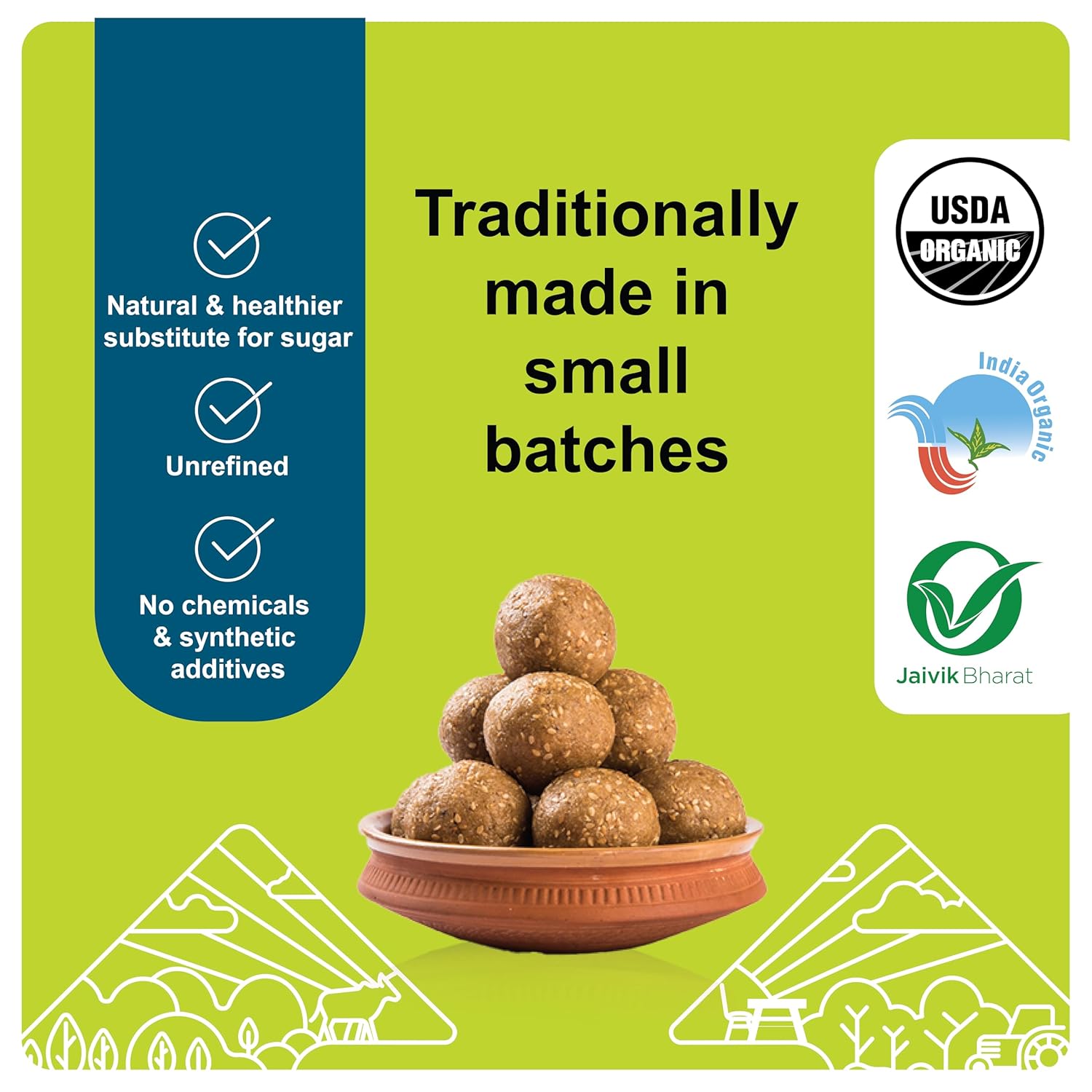 24 Mantra Organic Jaggery Powder | Grab2Buy
