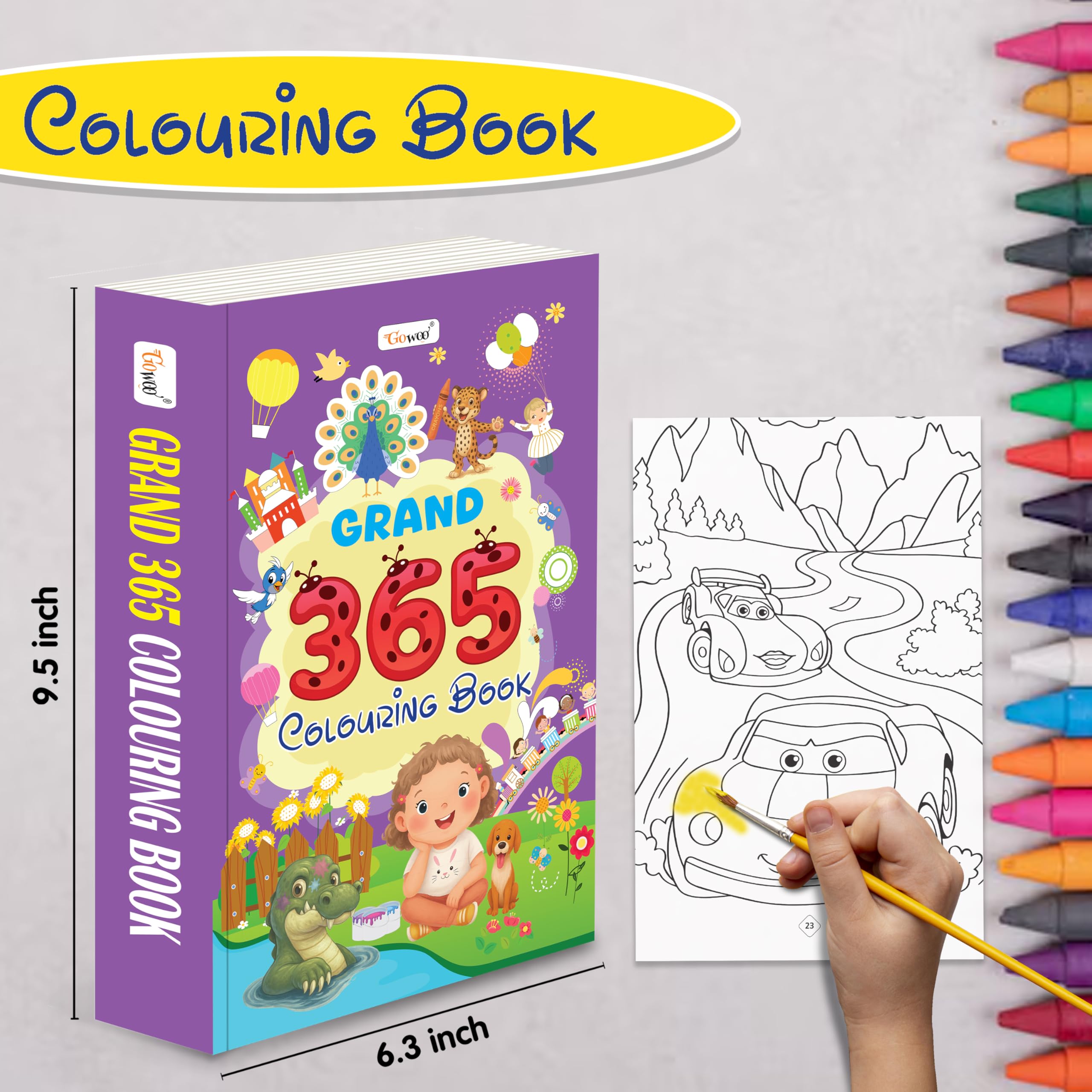 Grand - 365 Colouring Book :- Learn With Colouring, Creative Learning For Toddlers, Preschool Colouring Book, Educational Book For Kids, Toddler Fun Book, Simple Colouring Book For Kids | Grab2Buy