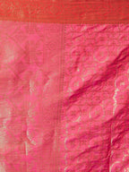 Akhilam Women's Jacquard Kanjivaram Silk Saree With Unstitched Blouse | Grab2Buy