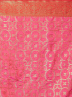 Akhilam Women's Jacquard Kanjivaram Silk Saree With Unstitched Blouse | Grab2Buy