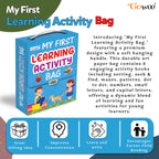 My First Learning Activity Bag : Educational Activity Books, Activity Bag For Early Learners, Kid'S Activity Bag Set-Ages 3-12, Mazes, Small Letters, Capital Letter And More | Activity Books