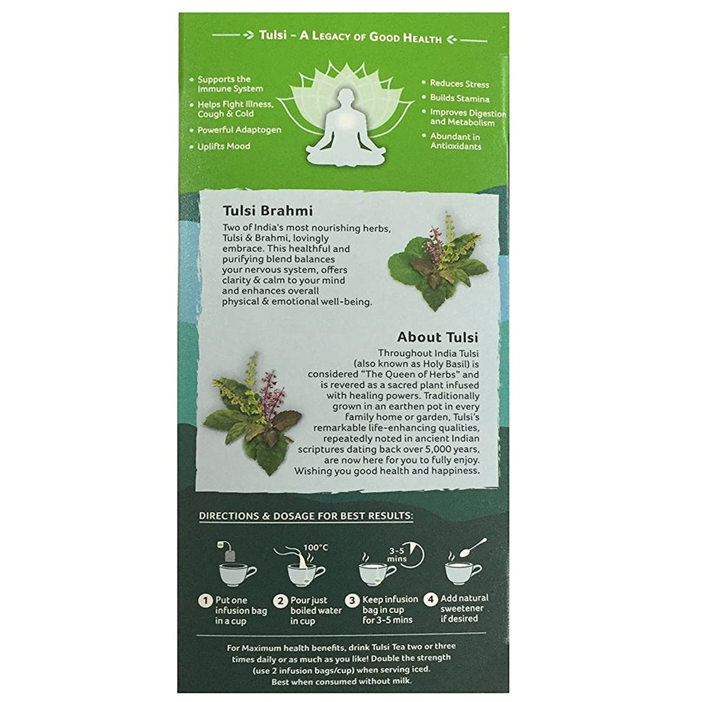 Organic India Tulsi Brahmi Tea 25 Tea Bags | Grab2Buy