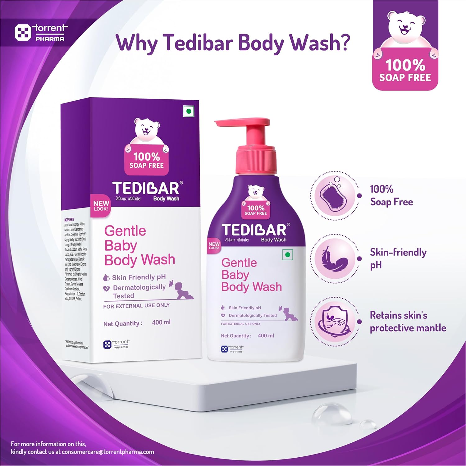 Tedibar Gentle Baby Body Wash For Prevents Dryness & Rashes | Grab2Buy