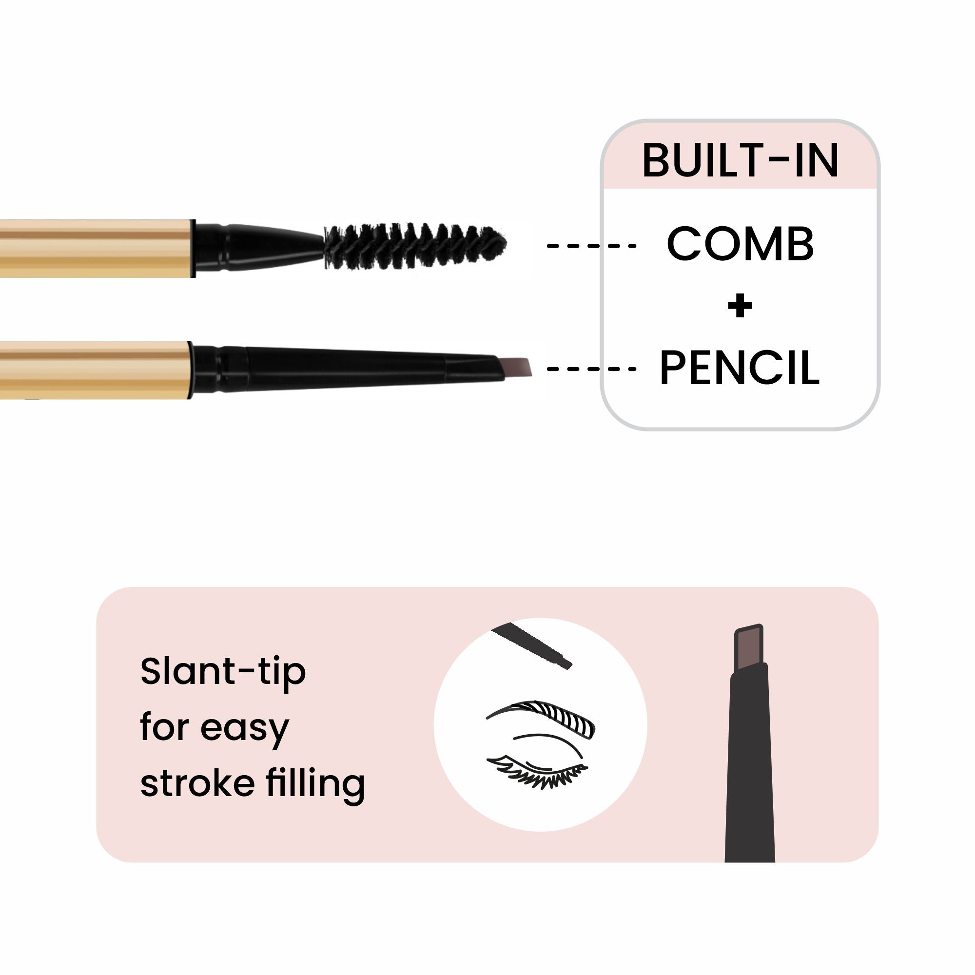 Swiss Beauty Micro Precision Eyebrow Pencil - 04 Grey Black | Grab2Buy