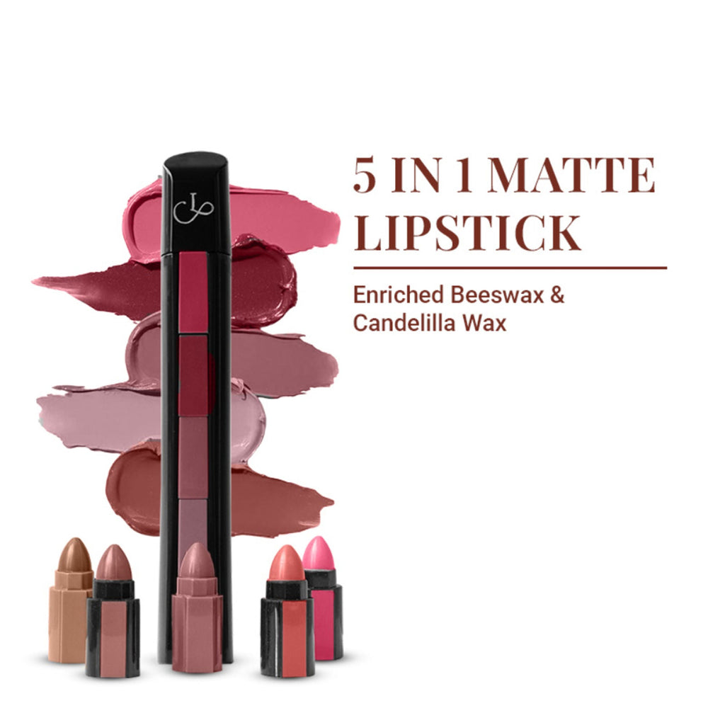 CUFFS N LASHES Penta 5 In 1 Matte Lipstick - 02 Nude | Grab2Buy