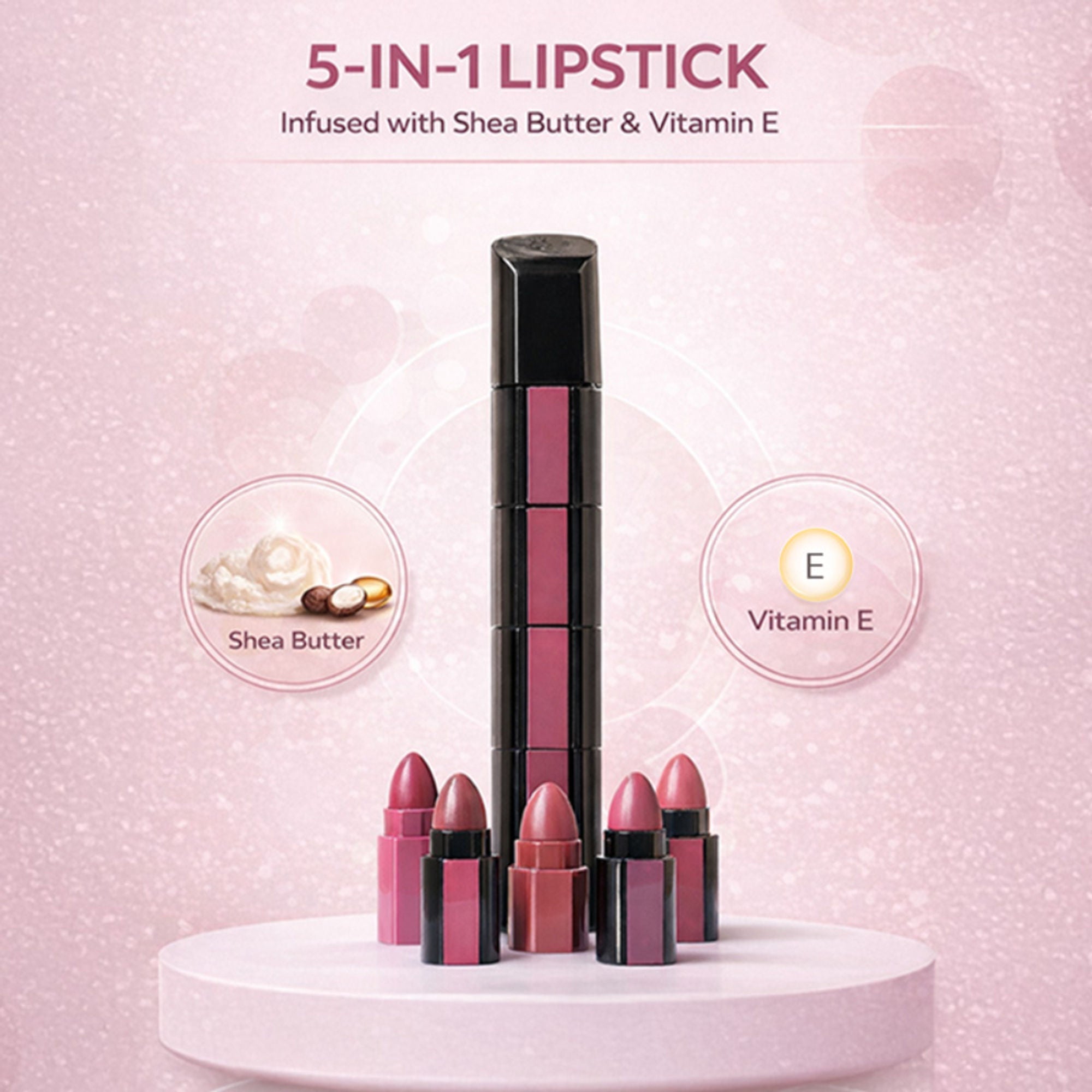 CUFFS N LASHES Penta 5 In 1 Matte Lipstick - 02 Nude | Grab2Buy