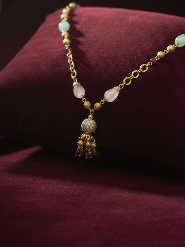 NVR Women Gold Plated Multicolour chain | Grab2Buy