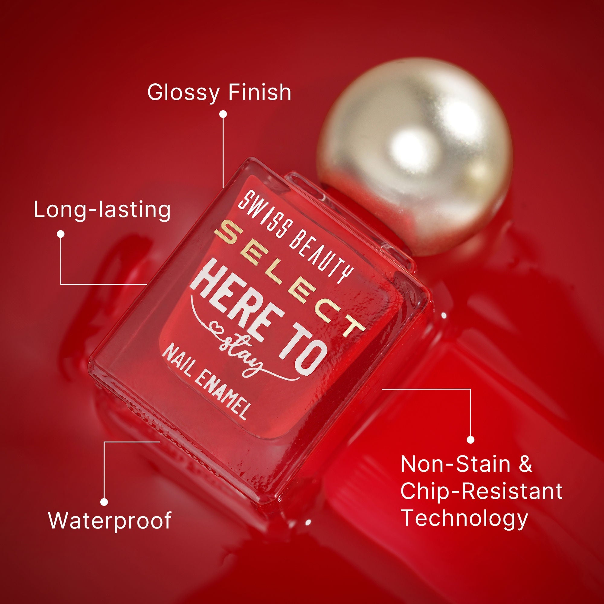 Swiss Beauty Select Here To Stay Nail Enamel - Chunky Silver | Grab2Buy