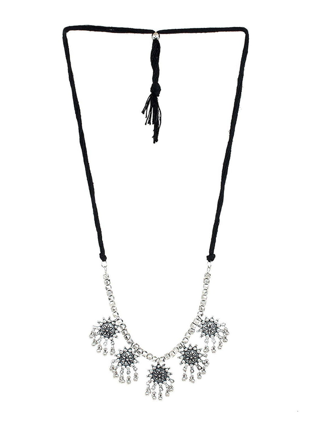 Cardinal Silver-Toned Oxidised Jewellery Set | Grab2Buy