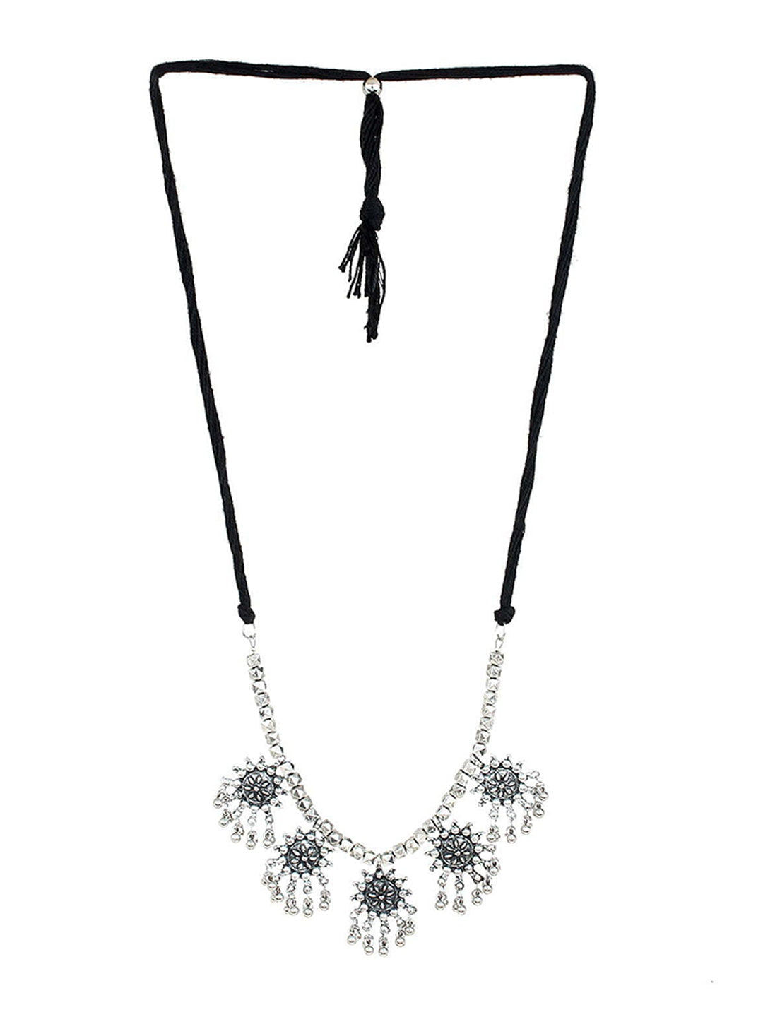 Cardinal Silver-Toned Oxidised Jewellery Set | Grab2Buy