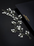 Panash Women Gold-Toned & White Beaded Tiara | Grab2Buy