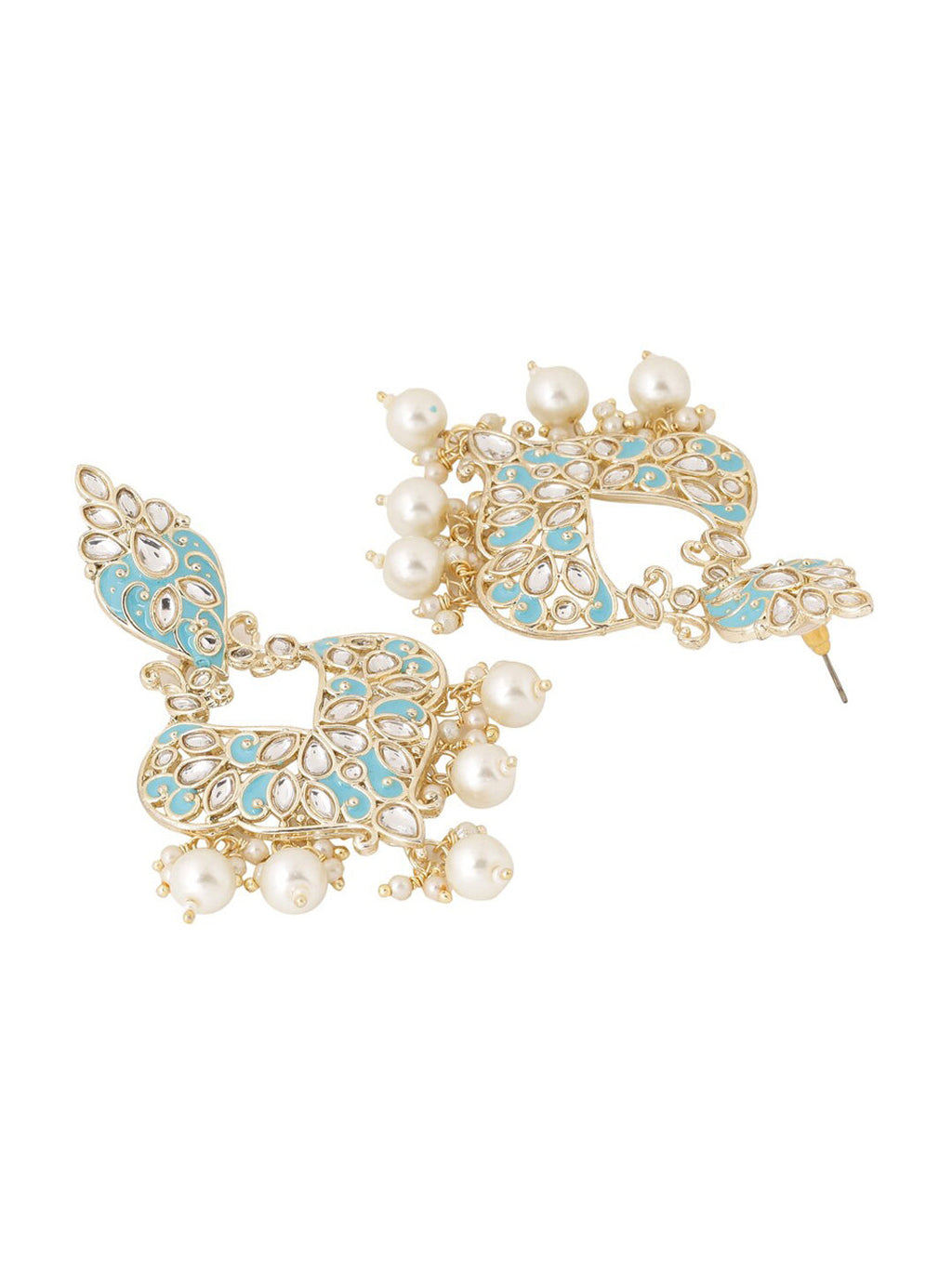 Shoshaa Turquoise Blue Contemporary Drop Earrings For Women | Grab2Buy