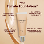 Flicka Cosmetics Tomato Moisturizing Lightweight & Long Lasting Liquid Foundation Walnut 04 | Grab2Buy