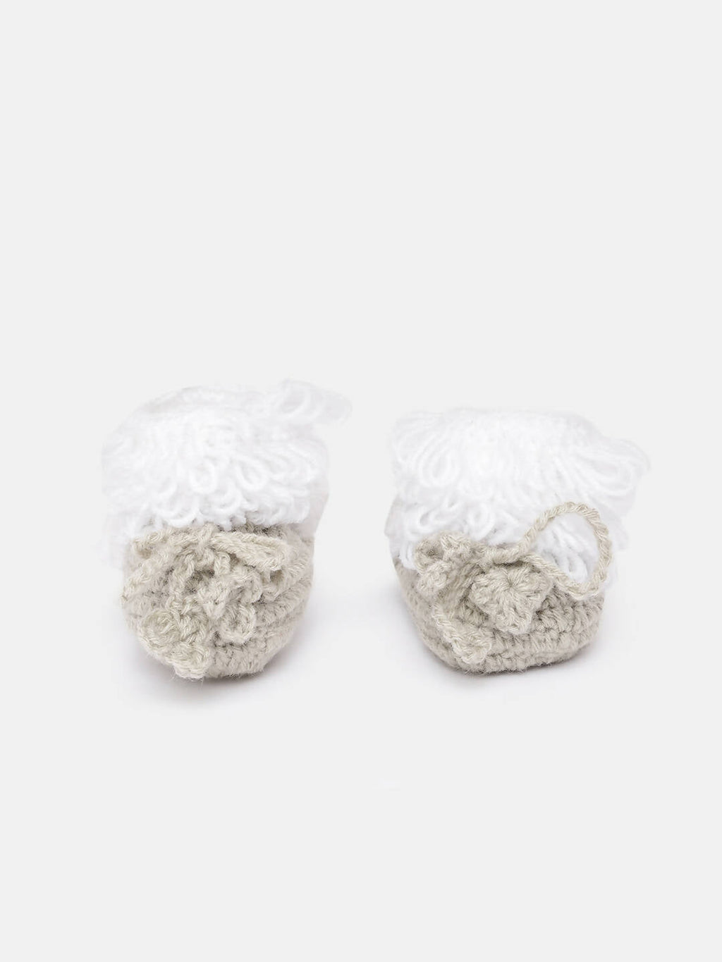 Chutput Kids Woollen Hand Knitted Animal Detailed Booties - Grey | Grab2Buy