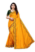 Vamika Mustard Dola Silk Embroidery Saree (SARIKA MUSTARD) | Grab2Buy