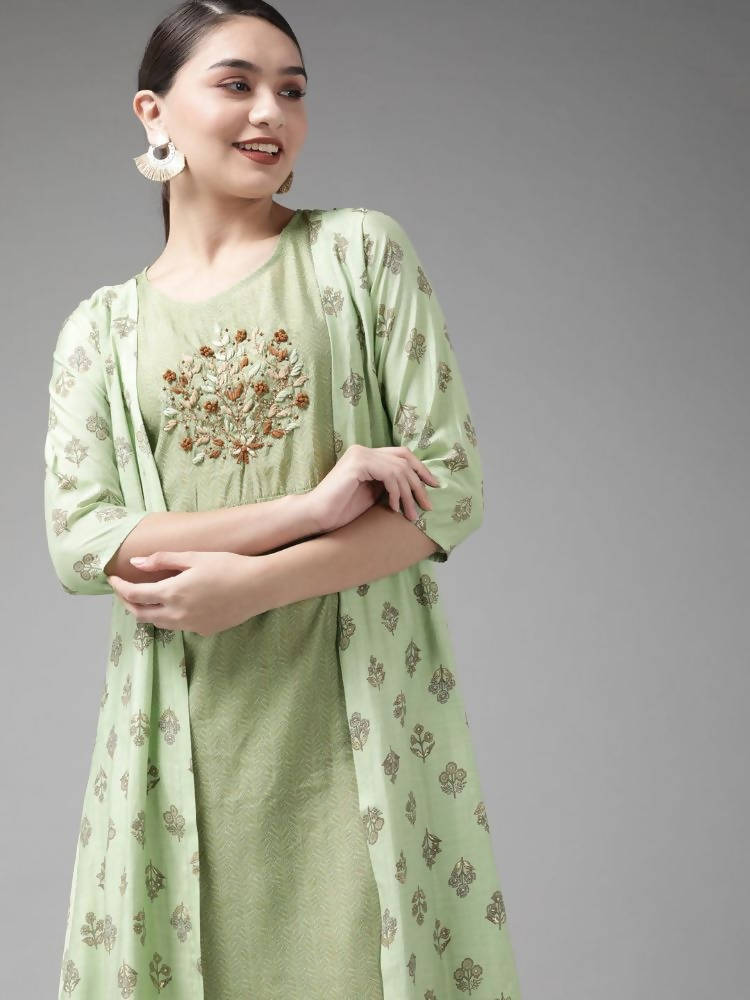 Yufta Silk Green Regular Dress Single | Grab2Buy