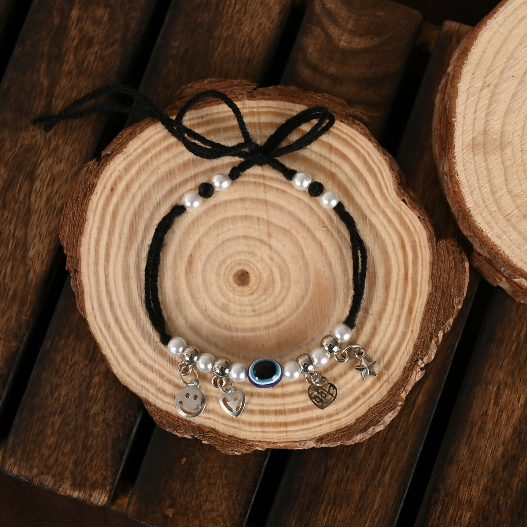 NVR Women Set of 2 Evil Eye Adjustable Anklet | Grab2Buy