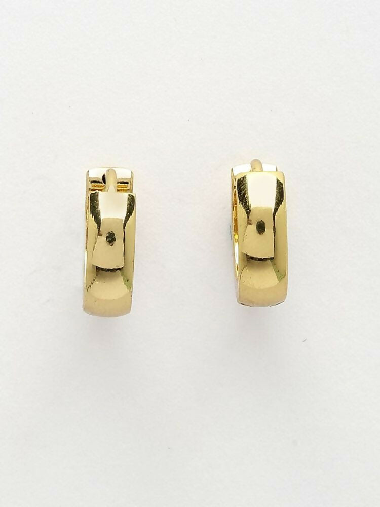 NVR Men's Gold Plated Hoop Earrings | Grab2Buy